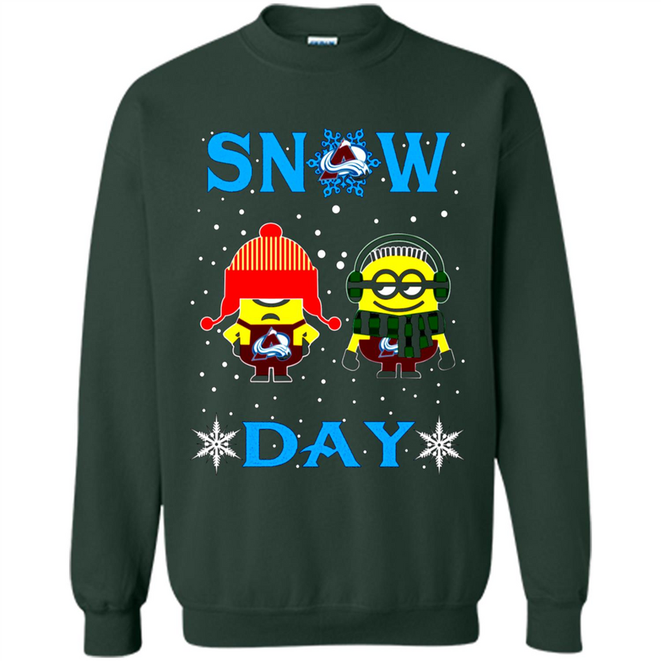Snow Day Shirt For Colorado Avalanche Vs Minion Fans pingpong