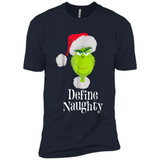 Santa Grinch Define Naughty Christmas Sweatshirt - Premium Short Sleeve T-Shirt