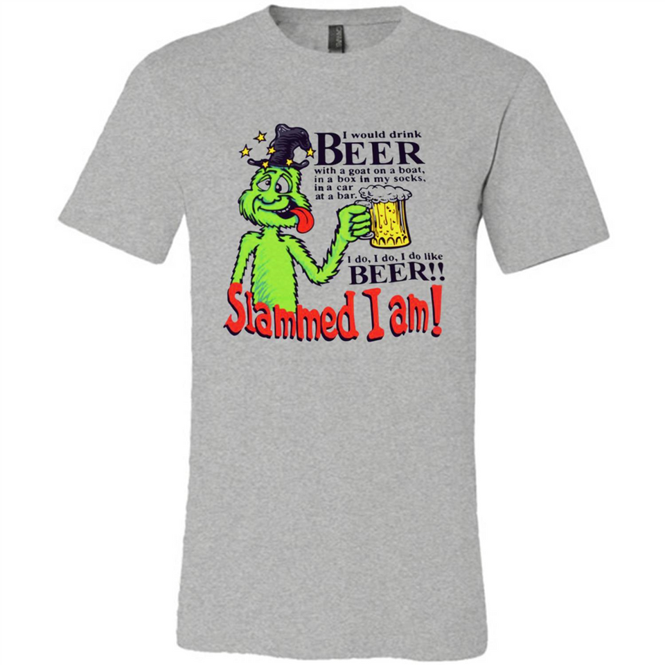 Slammed I Am I Would Drink Beer With A Goat On A Boat Shirt - Canvas Unisex T-Shirt