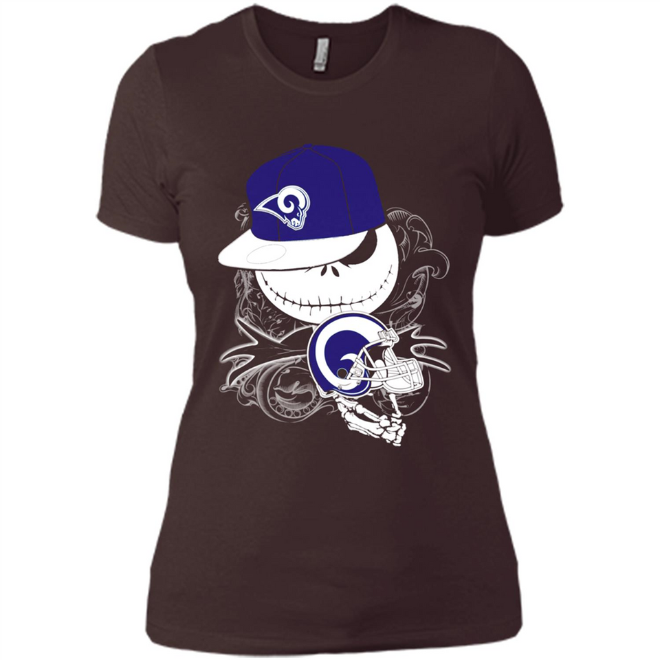 Jack Skellington The Nightmare Before Christmas-Rams Football - Ladies' Boyfriend T-Shirt