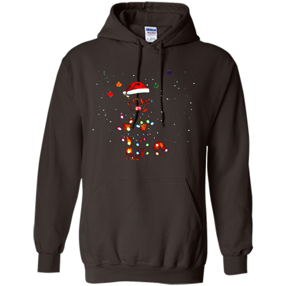 Rottweiler Santa Lights Christmas Dog Xmas Sweatshirt - Hoodie