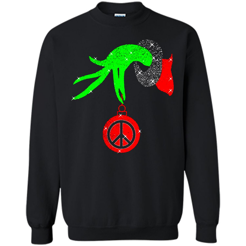 Christmas The Grinch Hand Holding Hippie Ornament - Sweatshirt