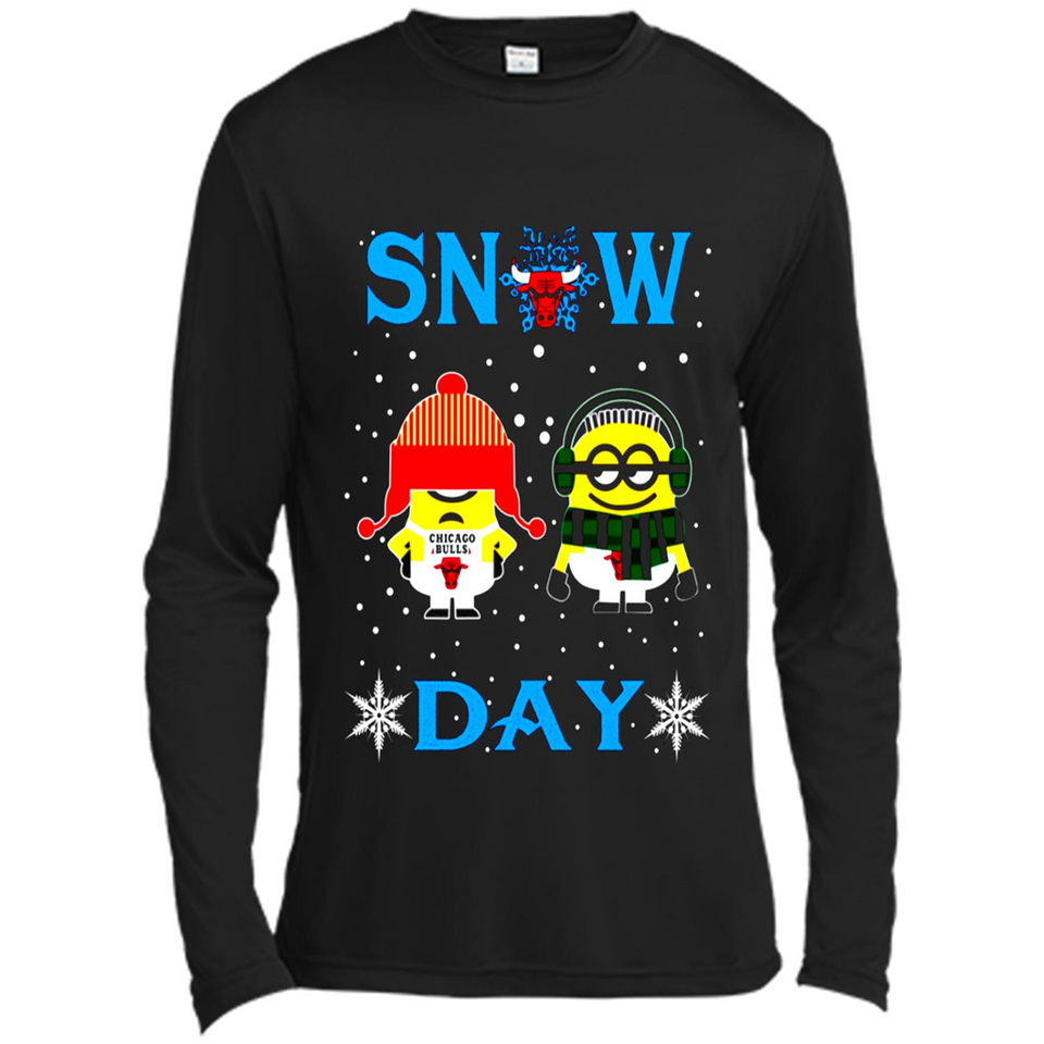 Snow Day Shirt For Chicago Bulls Vs Minion Fans pingpong