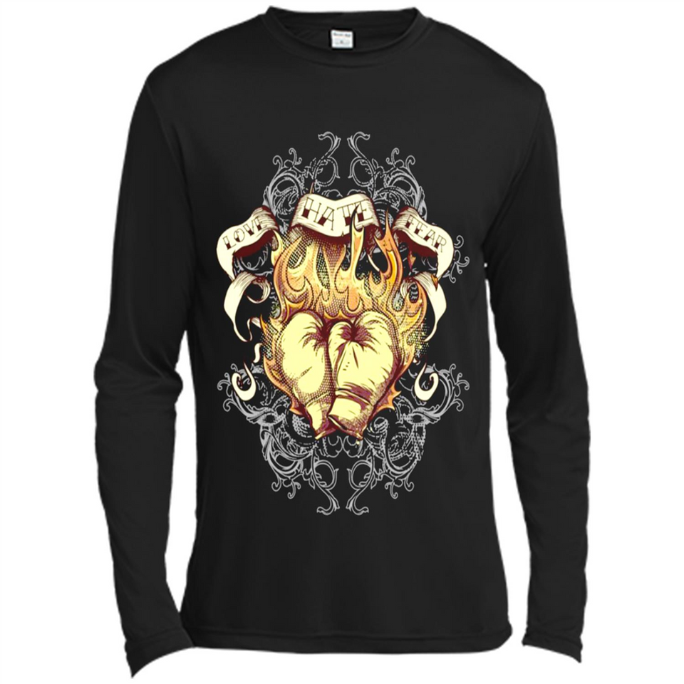 Love Hate Fear Boxing - Martial Art Fighting - Canvas Long Sleeve T-Shirt