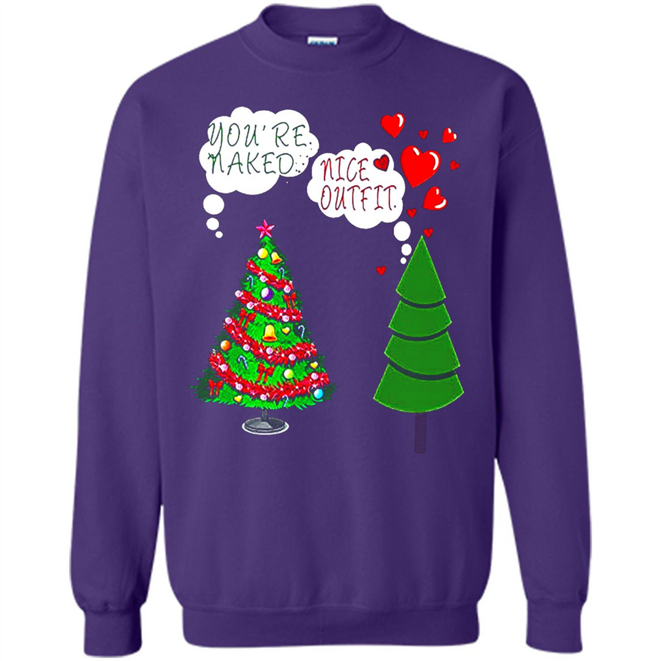 Fir Loves Christmas Tree Funny Undecorated Joke - Sweatshirt