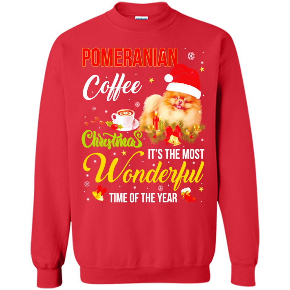 Pomeranian Coffee Wonderful Christmas