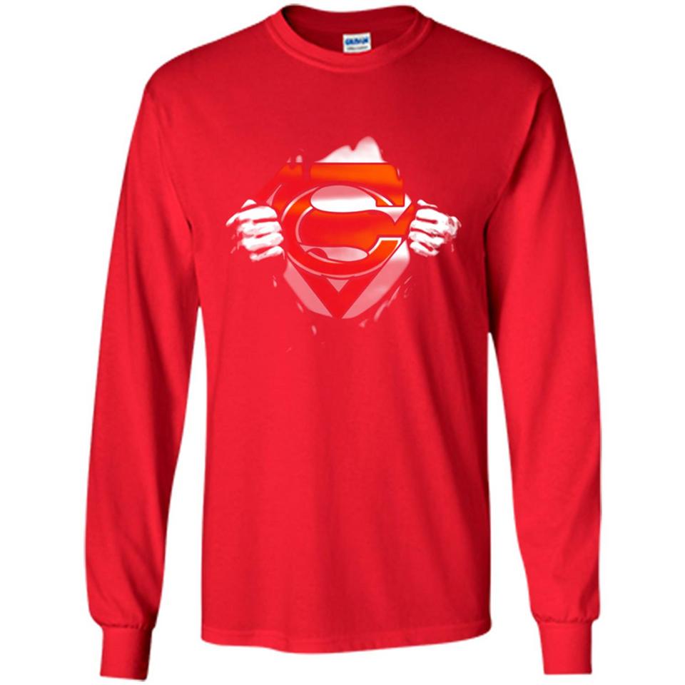Chicago Bears And Superman Fans - Long Sleeve T-Shirt