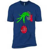 GRINCH HAND HOLDING ATLANTA BRAVES GLITTER CHRISTMAS PINGPONG