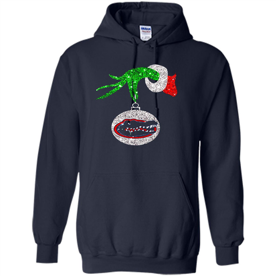 Funny Florida Gators Glitter Grinch Monogram Ornament Christmas Gift - Hoodie