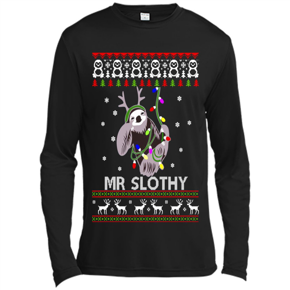 Mr Slothy Christma - Canvas Long Sleeve T-Shirt