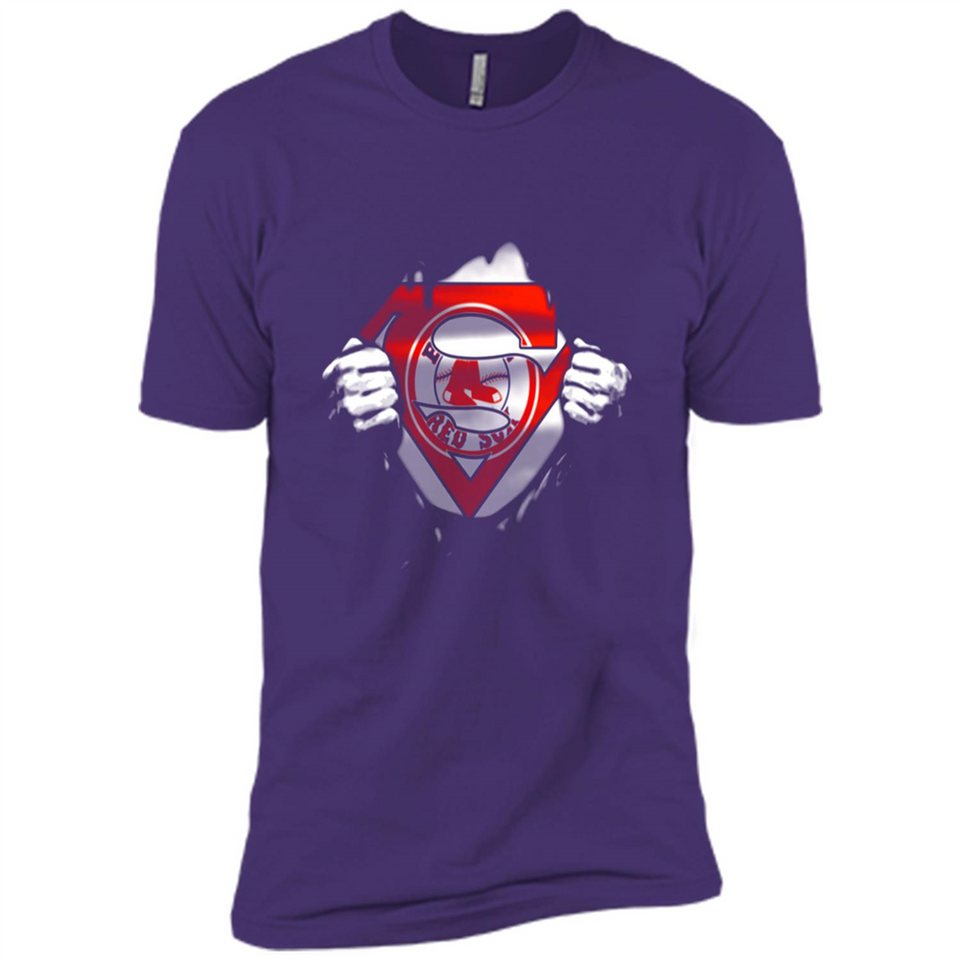 Boston Red Sox And Superman Fans - Premium Short Sleeve T-Shirt