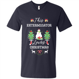 This Exterminator Loves Christmas Tree Shirt with Snowman