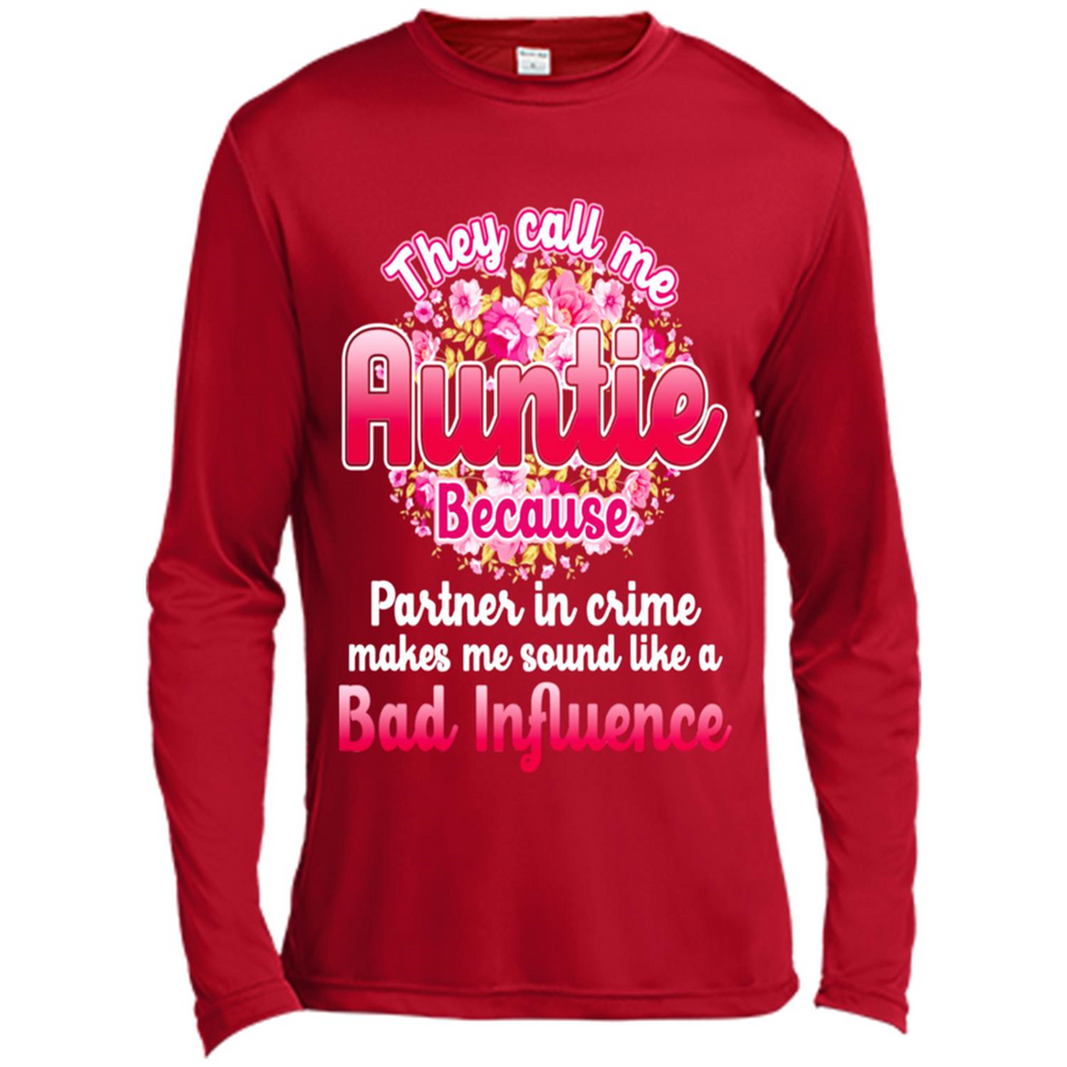 They Call Me Auntie Flower - Canvas Long Sleeve T-Shirt
