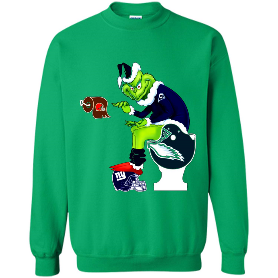 Los Angeles Rams Toilet Grinch Santa Claus Football Fan PINGPONG