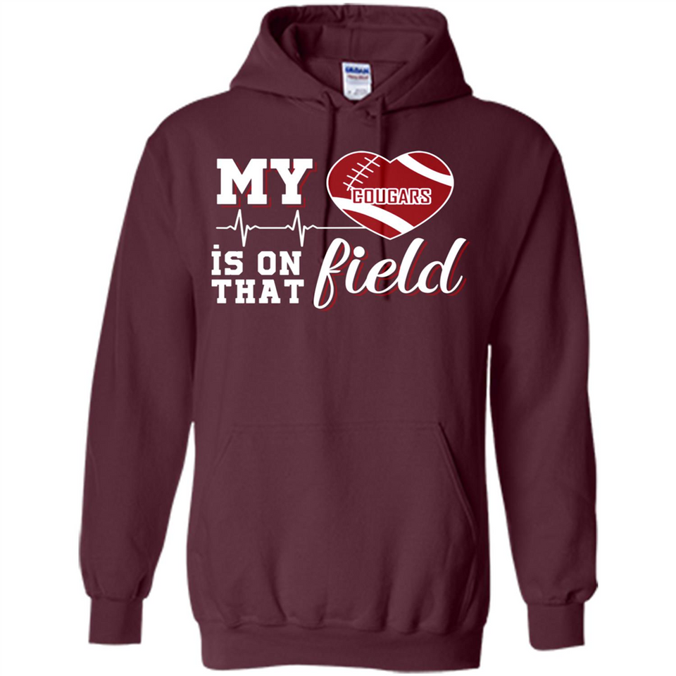 Washington State Cougars Football My Heart is on that Field - Hoodie