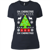 Oh Chemistree, Oh Chemistree Christmas Ugly Sweater - Ladies' Boyfriend T-Shirt