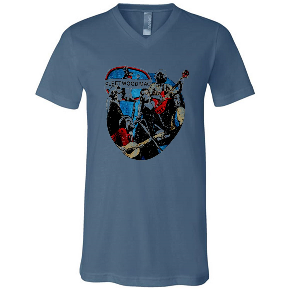 Dancing Funny Guitar Vintage Metal Rock Band Shirt PINGPONG - Canvas Unisex V-Neck