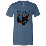 Dancing Funny Guitar Vintage Metal Rock Band Shirt PINGPONG - Canvas Unisex V-Neck