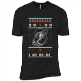 Christmas Ugly Sweater Fishing Ugly Christmas Sweater - Premium Short Sleeve T-Shirt