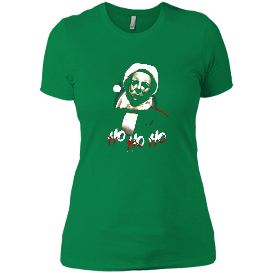 Santa Michael Myers Ho Ho Ho Merry Christmas Sweatshirt - Ladies' Boyfriend T-Shirt