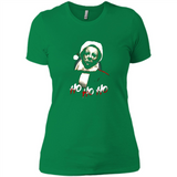 Santa Michael Myers Ho Ho Ho Merry Christmas Sweatshirt - Ladies' Boyfriend T-Shirt
