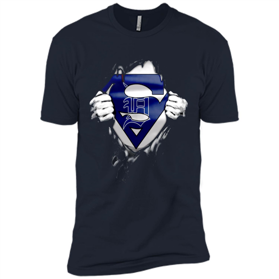 Detroit Tigers And Superman Fans - Premium Short Sleeve T-Shirt