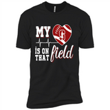 Stanford Cardinal Football My Heart is on that Field - Premium Short Sleeve T-Shirt