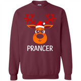 Prancer Reindeer Santa Claus Funny Xmas Holiday T-Shirt - Sweatshirt