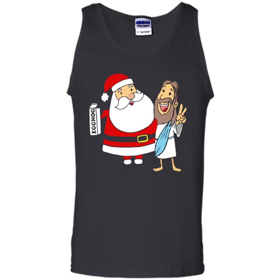 Eggnog Santa And Jesus Christmas