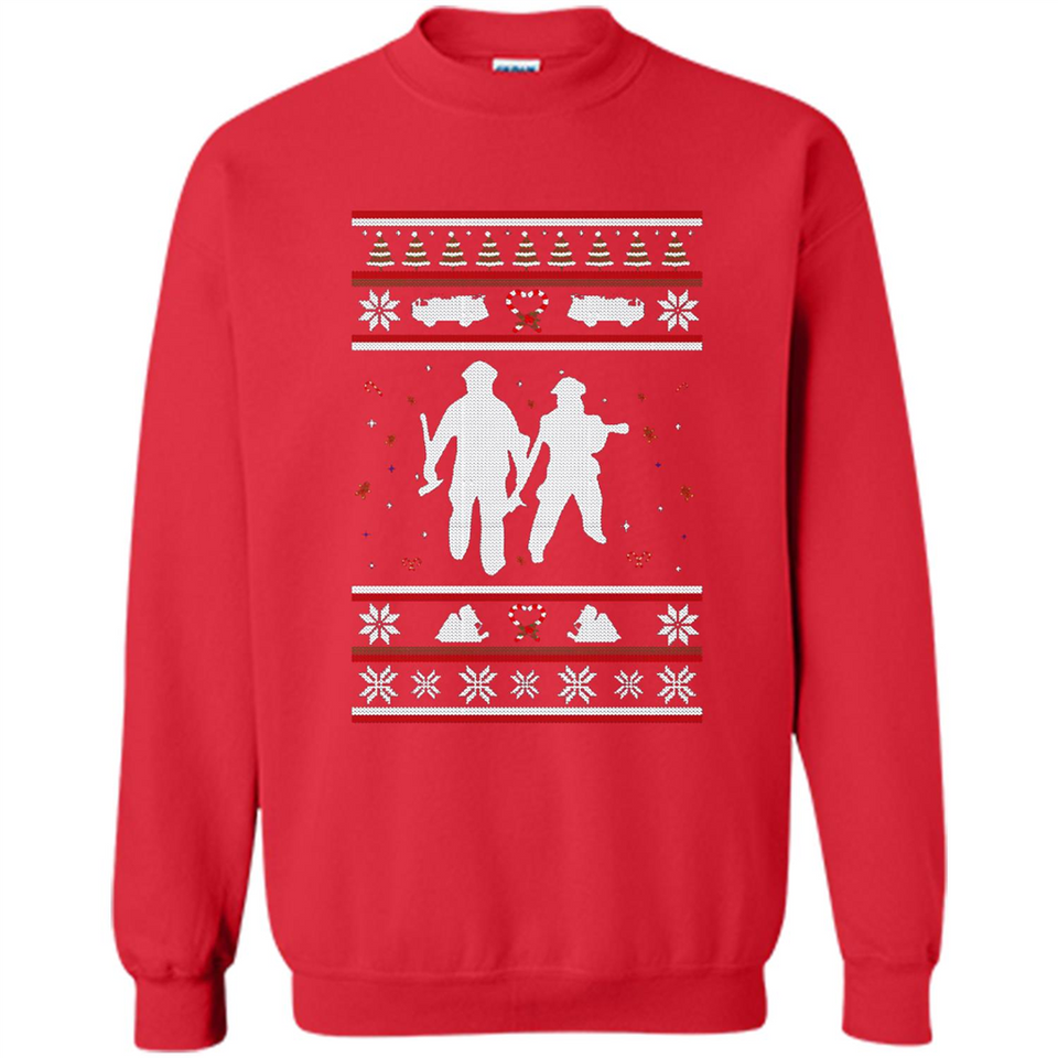 Christmas Ugly Sweater Firefighter Ugly Christmas Sweater - Sweatshirt