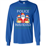 FUNNY POLICE NAVIDAD T-SHIRT Santa Christmas Party - Long Sleeve T-Shirt