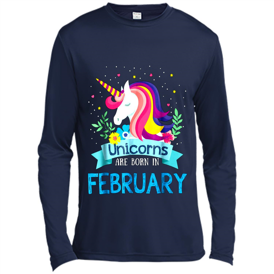 Unicorns are born in February Birthday Rainbow Gift Custom Ultra Cotton