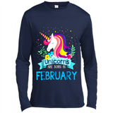 Unicorns are born in February Birthday Rainbow Gift Custom Ultra Cotton