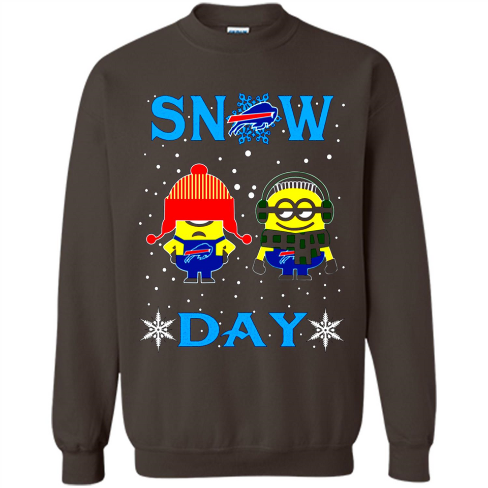 Snow Day Shirt For Buffalo Bills Vs Minion Fans pingpong