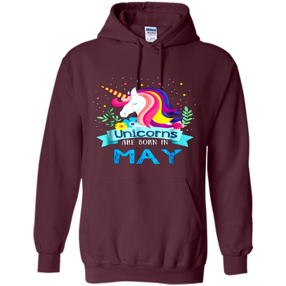 Unicorns are born in May Birthday Rainbow Gift Ladies Custom