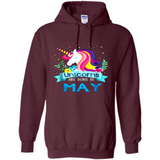 Unicorns are born in May Birthday Rainbow Gift Ladies Custom