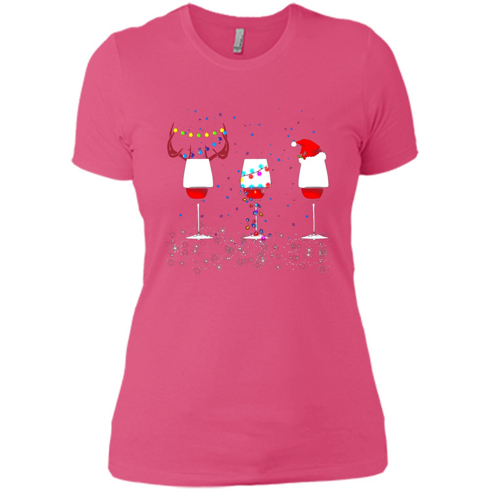 Christmas Red Wine Funny Merry Xmas Sweatshirt - Ladies' Boyfriend T-Shirt