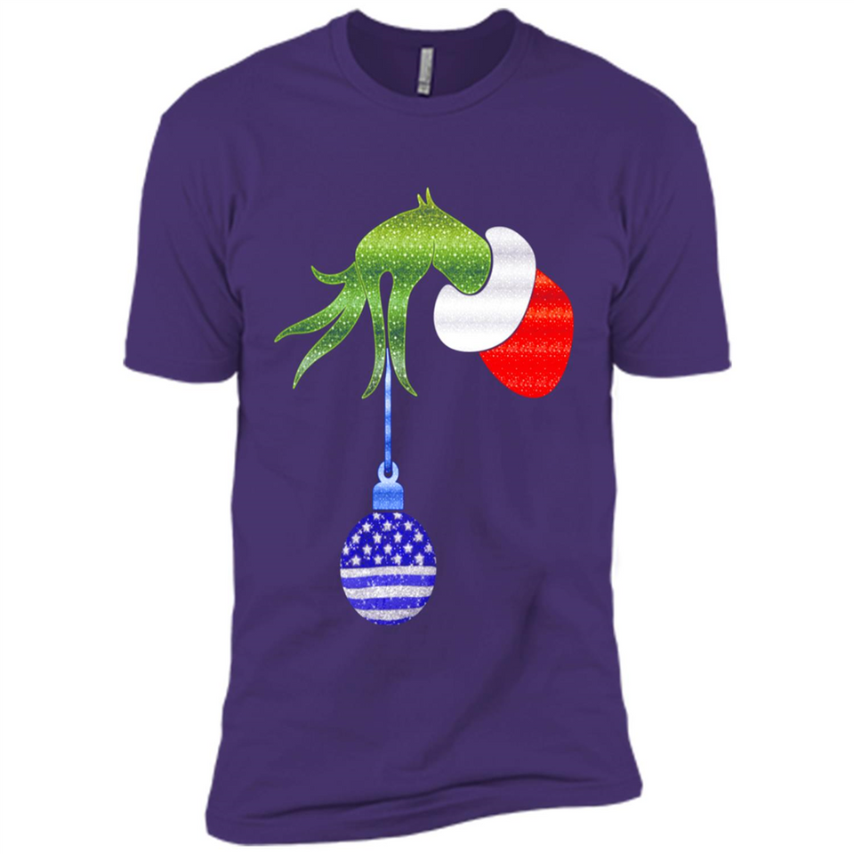 Grinch Holding American Flag ornament Christmas