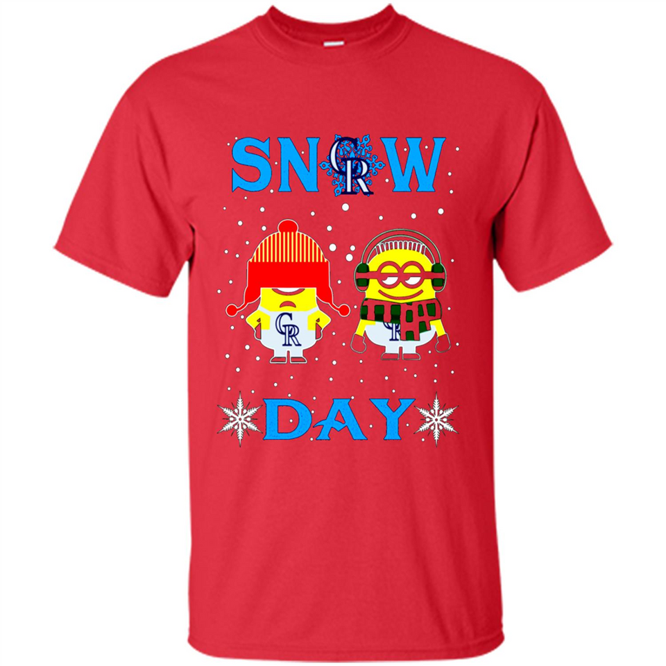 Snow Day Shirt For Colorado Rockies Vs Minion Fans pingpong