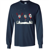 Christmas Red Wine - Merry Xmas T-Shirt - Long Sleeve T-Shirt