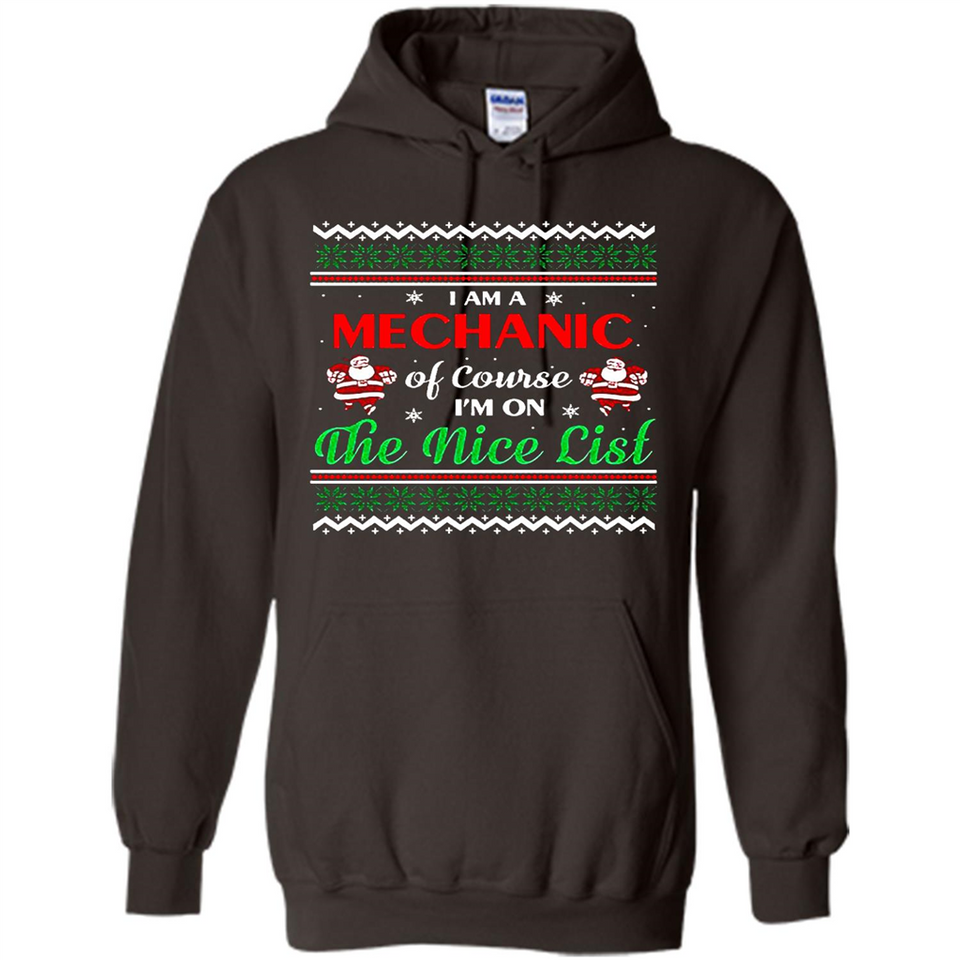Funny Ugly Christmas T-Shirt Gift for Mechanic - Hoodie