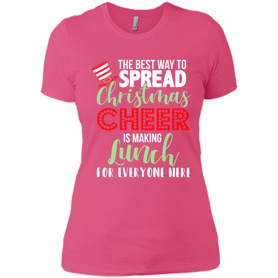 Spread Christmas Cheer Lunch Family Xmas Gift Ls - Ladies' Boyfriend T-Shirt