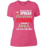Spread Christmas Cheer Lunch Family Xmas Gift Ls - Ladies' Boyfriend T-Shirt