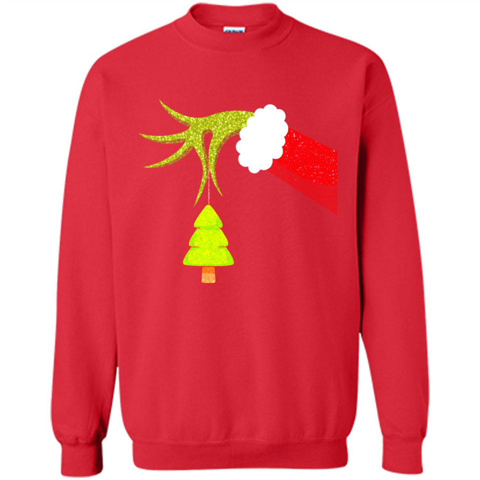 Funny Grinch Hand Holding Christmas Tree Ornament Christmas PING PONG