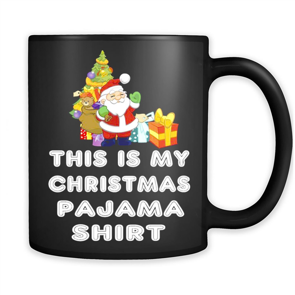 This is My Christmas Pajama Shirt - Santa Bear Tree Gift Tee