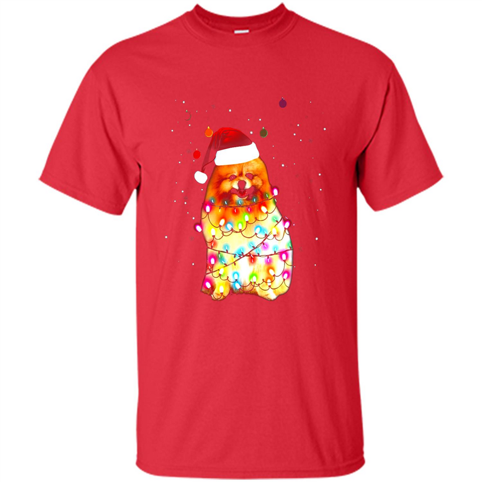 Pomeranian Santa Lights Christmas Dog Xmas Sweatshirt - Shirt