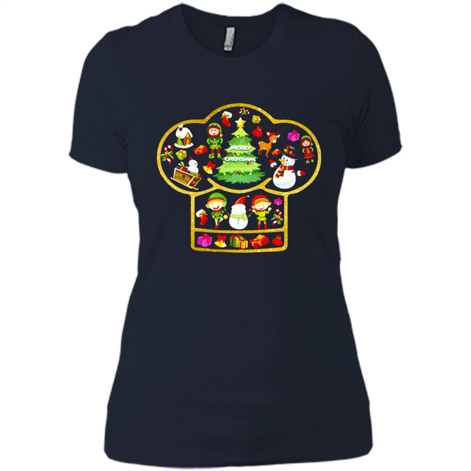 Chef Hat Christmas Ornament - Ladies' Boyfriend T-Shirt