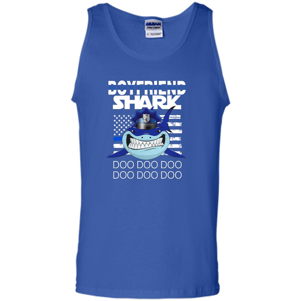 Police boyfriend Shark Blue Line Tee