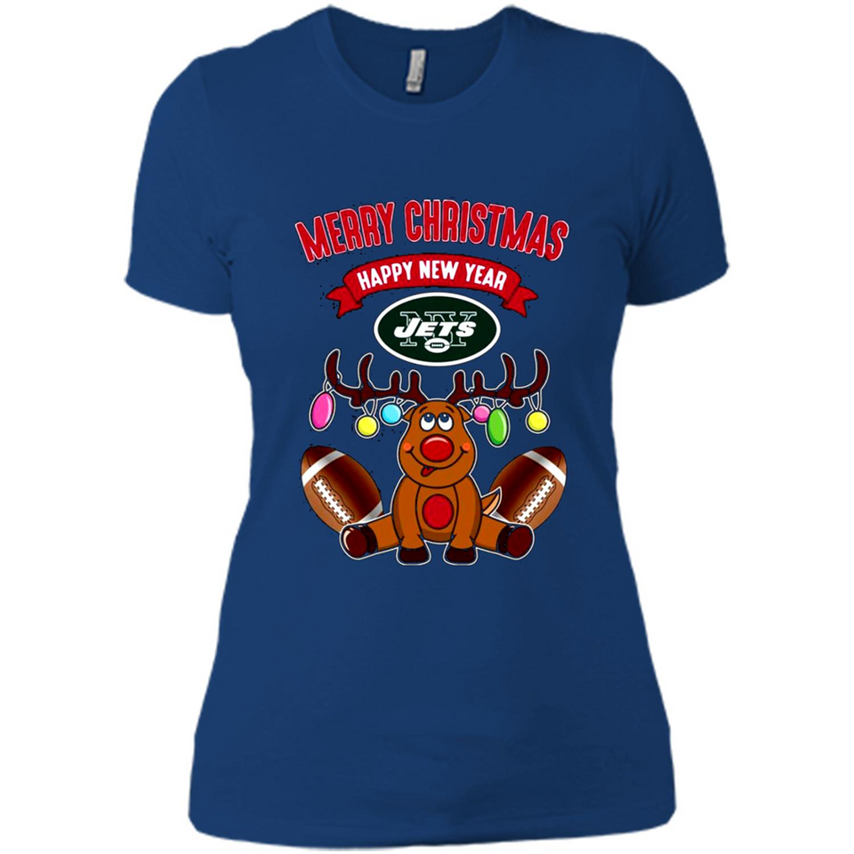 New York Jets NFL Reindeer Funny Merry Christmas And Happy New Year
