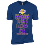 Reasons to be a Los Angeles Lakers Fan Complete List on Back - Premium Short Sleeve T-Shirt